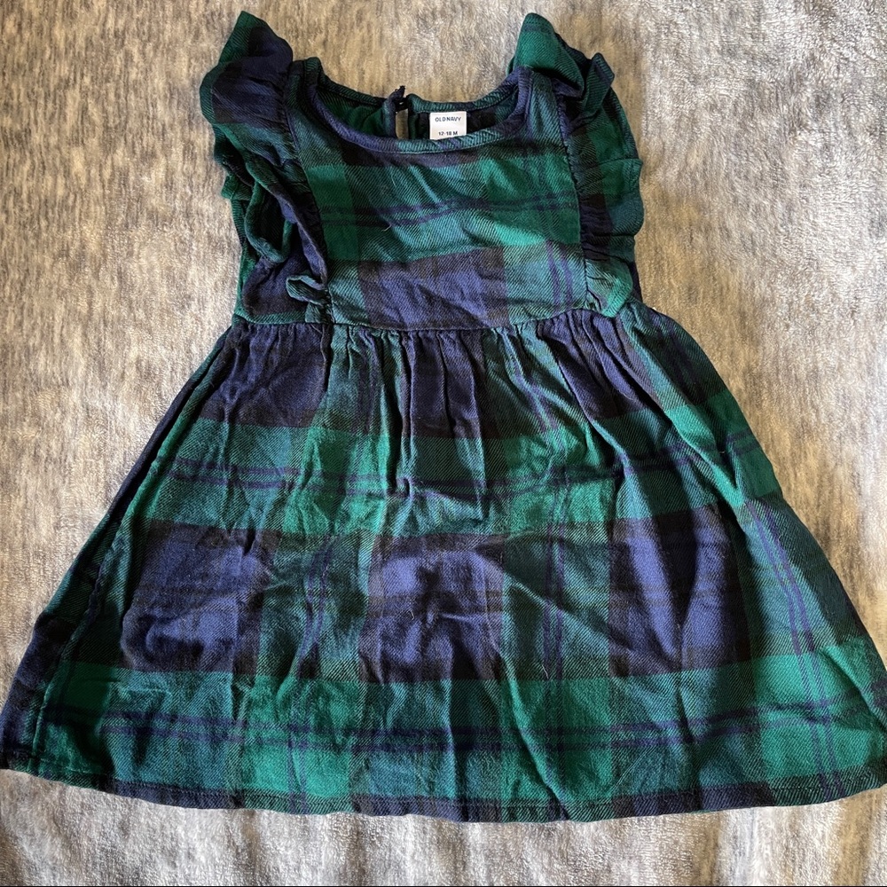 NEW Old Navy plaid Baby Dress 12-18mos Never-Worn